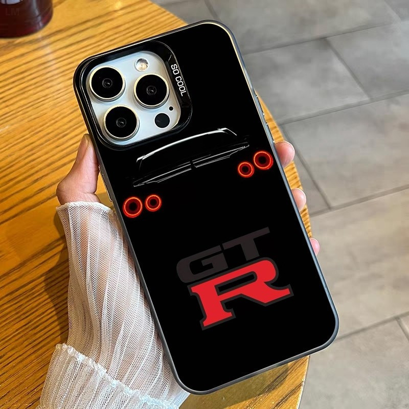 Ốp Điện Thoại TPU Cứng GTR Đèn Pha Ô Tô Dòng Đỏ Chống Rơi Tương Thích iPhone 11 13 12 14 15 16 17 PR