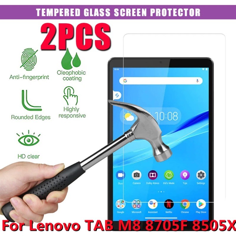 1-2 Chiếc HD Kính Cho Lenovo Tab M9 M8 M7 4th Thế Hệ 3 Máy Tính Bảng Kính Cường Lực Bảo Vệ Màn Hình 