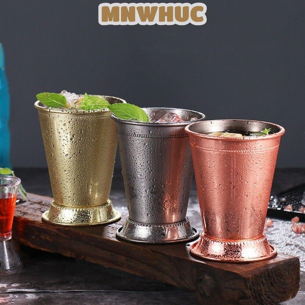 MNWHUC Cán Bạc Hà Julep Cup, Bạc 350ml Cốc Cocktail, Vàng Inox Mojito Cocktail Kính Nhà Bếp