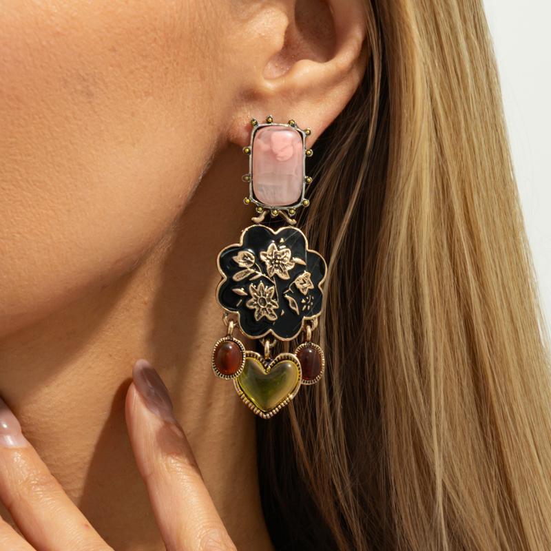 GXP Bông Tai Đá Quý Style Vintage Boho Phù Hợp Dự Tiệc