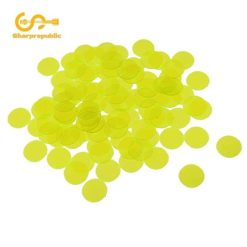 Sharprepublic Rất nhiều 100 chip Bingo tròn 3 / 4 '' Đồ chơi Bingo mờ cho thẻ Bingo