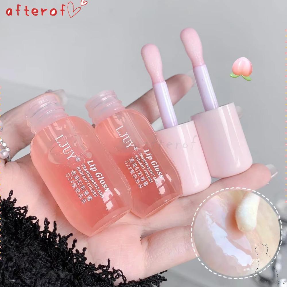 AFTEROF Fruit Crystal Jelly Lip Oil, Hydrating Transparent Lips Care Lip Glass Lip Gloss Plumping Li