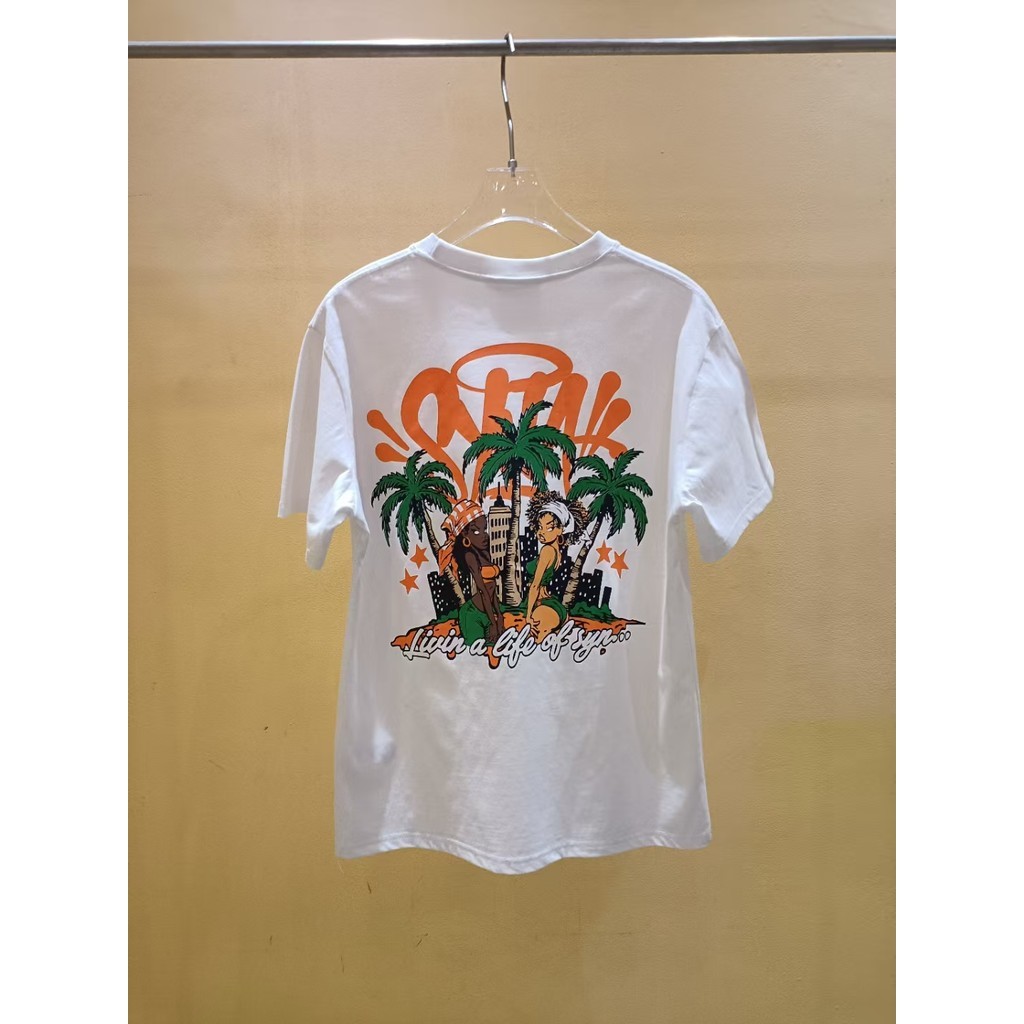 Áo thun ngắn tay in hình cây 100% Cotton Synaworld Thời trang nam 43233