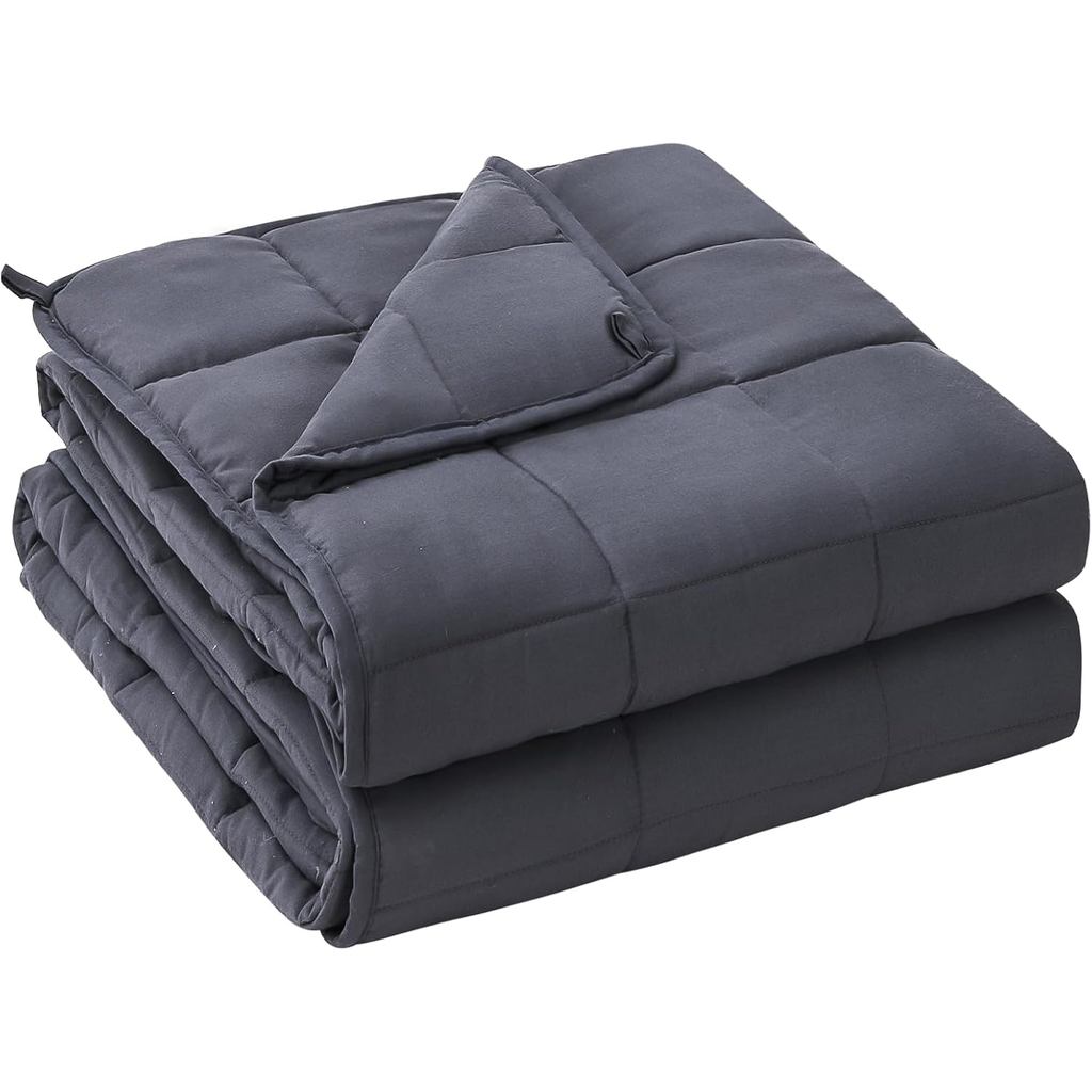 YescoolWeightedBlanketfors (20lbs, 60 ” x80 ”, Xám) Làm mátHeavyBlanketforingPerfectfor190-210lbs, Q