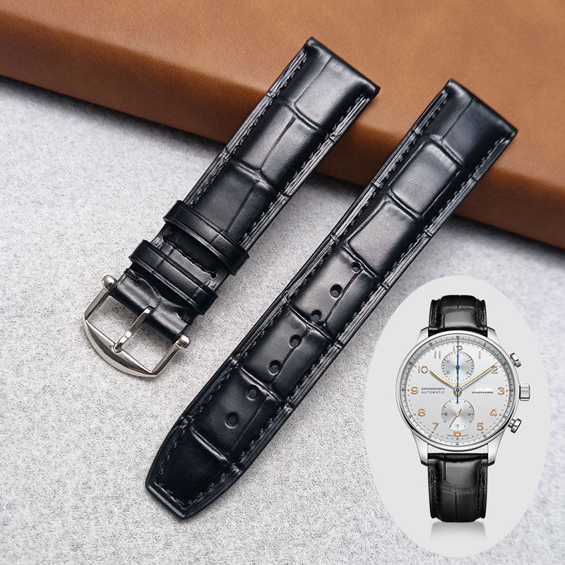 Dây đeo da bò Ý Thích hợp cho IWC Bồ Đào Nha Botao Fino Pilot Nam Dây đeo đồng hồ 20 21