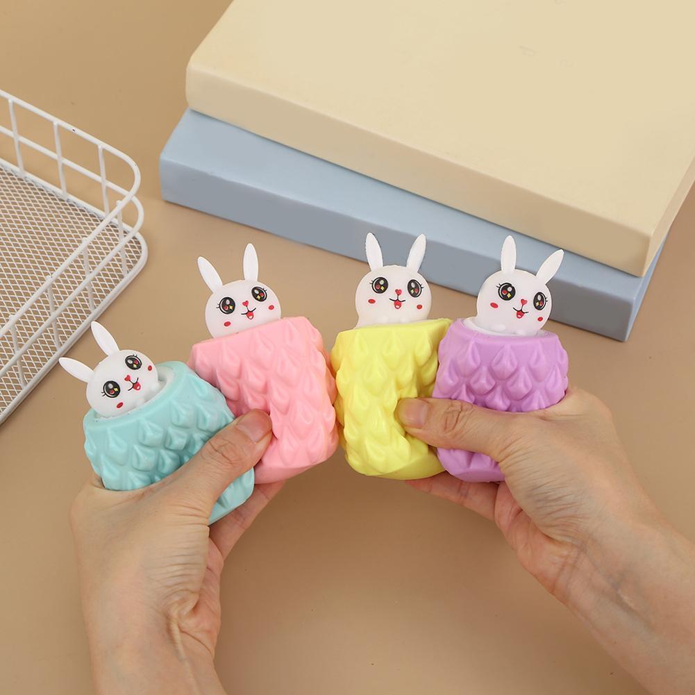[COD] Cốc dứa Thỏ Squishy Đồ chơi sáng tạo Quà tặng giảm căng thẳng Giải nén Pinch Đồ chơi K0t4