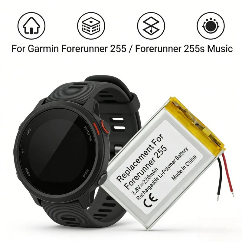 Pin đồng hồ âm nhạc Garmin Forerunner 255 255 255s