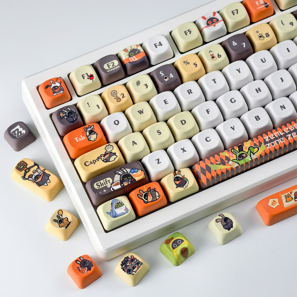 Bangboo Keycap MOA Profile 130 Phím PBT Nhuộm Thăng Hoa Aula F75 F99 RK100 Keycaps Cơ Hình Tròn Hoạt Hình Keycaps Cá Mập Boo Emilyanne Iaes Zenless Zone Zero Keycap | BigBuy360 - bigbuy360.vn