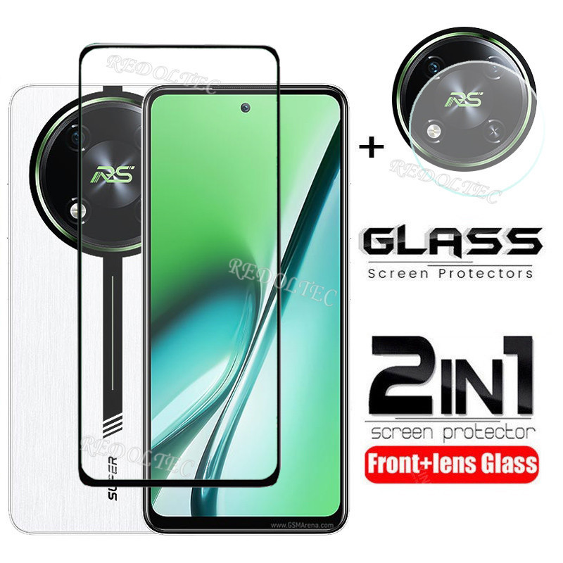 Itel RS4 Bảo Vệ Màn Hình 2 Trong 1 + Bảo Vệ Ống Kính Full Keo Itel RS4 RS 4 Kính Cường Lực Bảo Vệ Ph