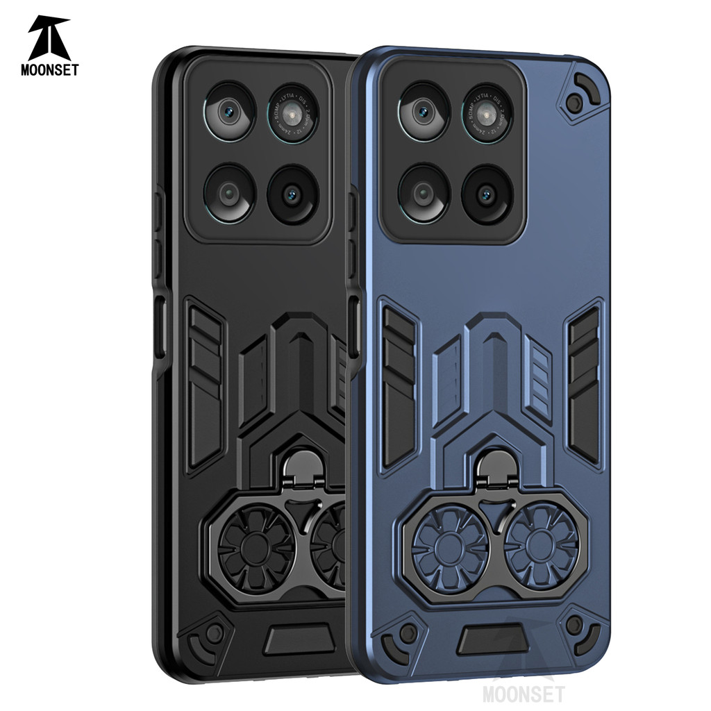 Dành cho Motorola Moto Edge 60 5G / 60 Fusion 5G Case 360° Xoay hai vòng đứng lưng cứng chống rơi mỏ