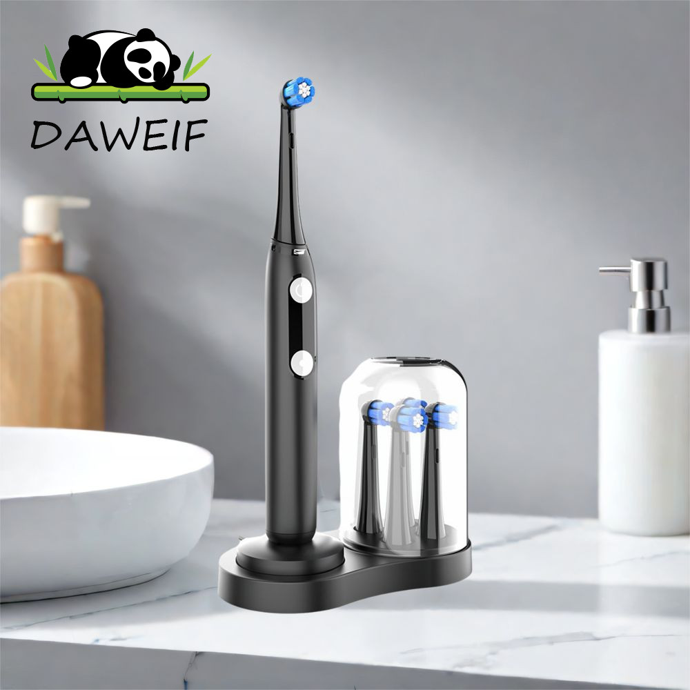 DAWEIF 2 Bộ Giá đỡ lưu trữ đầu bàn chải, Nhựa có cốc đựng bụi Giá đựng bàn chải đánh răng điện, Giá 