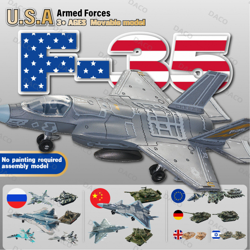 [F35 Lightning] Mô hình lắp ráp lớp phủ vô hình 1: 72 có độ chính xác cao | Máy bay chở máy bay tàng