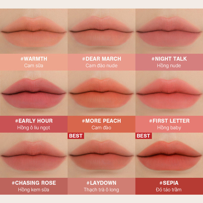 Son Kem 3CE Cho Viền Môi Mờ Ảo Không Lem Blur Water Tint 4.6g | BigBuy360 - bigbuy360.vn