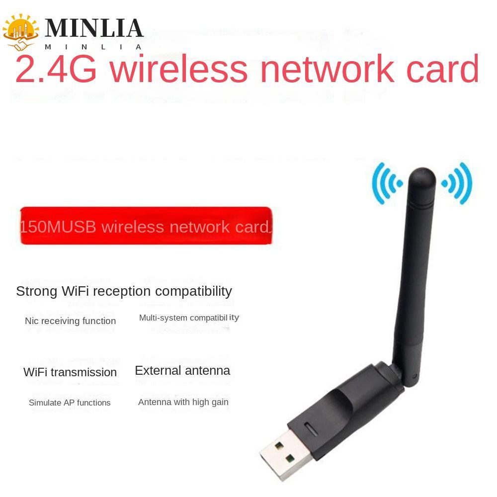 Thẻ mạng MINLIA 150Mbps MT7601, Bộ chuyển đổi Wifi USB Wi-fi Dongle USB 150Mbps, Bộ thu / máy phát W