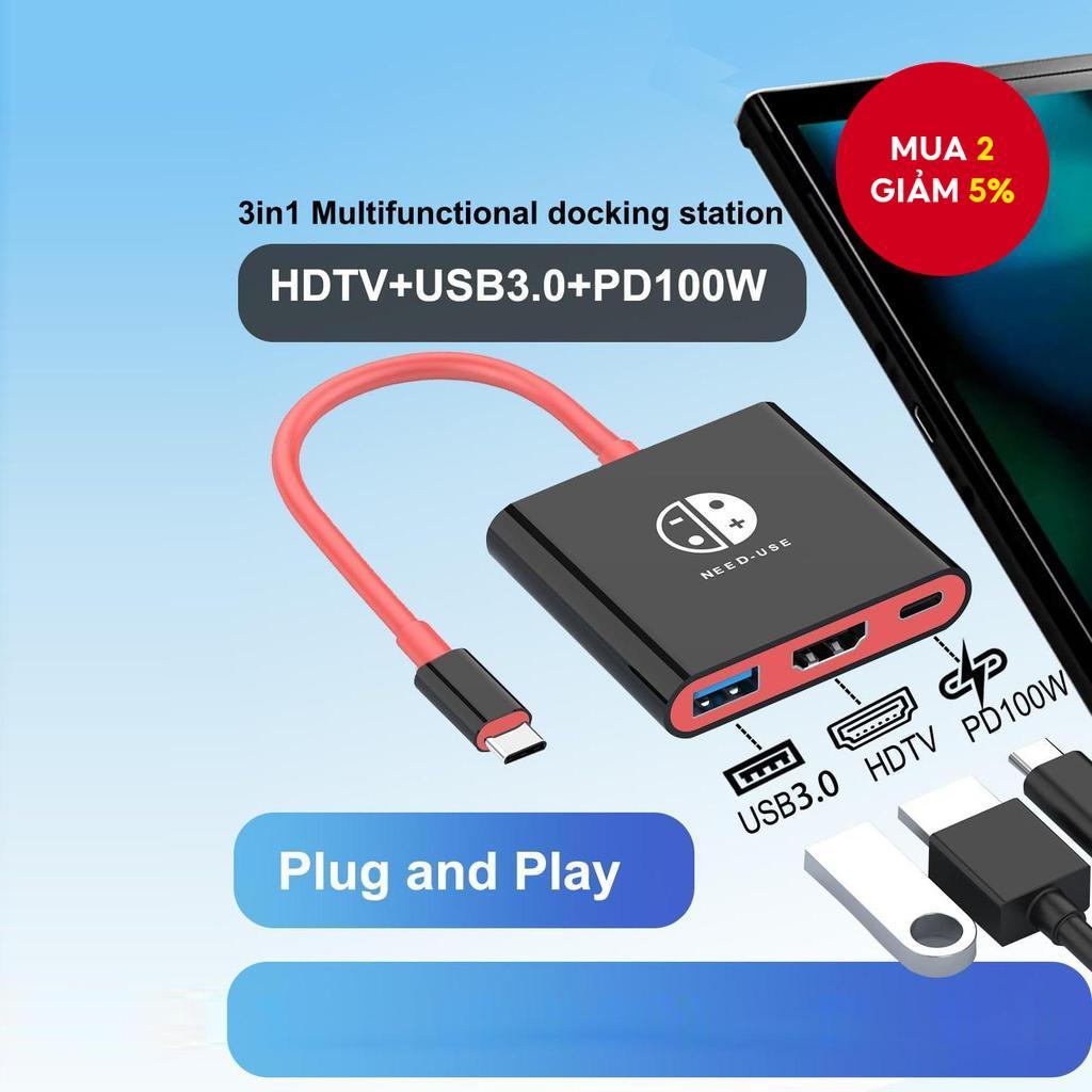 Bộ chuyển đổi TV NS1 di động, tương thích với Stem Deck/NS1 OLED NS1, hỗ trợ chế độ đế cắm TV NS1 4K