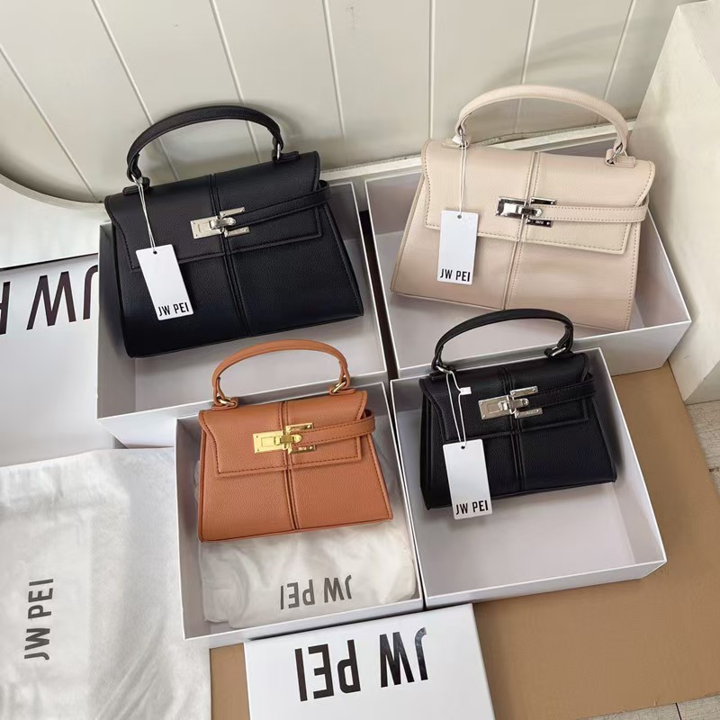 Túi xách nữ da thật thật JWPEI Túi hình thang phù hợp với mọi phong cách cầm tay