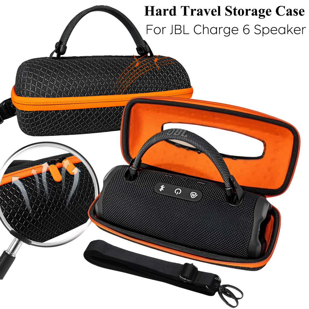 Ốp Cứng Du Lịch Cho Loa JBL Charge 6 Có Dây Đeo Vai, - Tính Năng Thiết Kế Cắt Tay Cầm Sáng Tạo Cho J