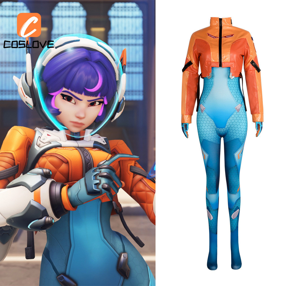 Anime Game Overwatch Juno - Trọn Bộ Cosplay Áo Liền Quần Đầm Dài Cho Nữ
