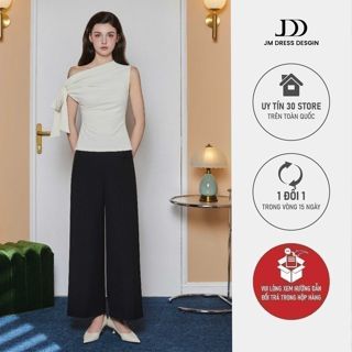  Set đồ Áo nơ lệch vai sang chảnh 2T17.2505L phối quần suông đen 2 đai công sở 3P06.2505K bộ đồ nữ sang chảnh thiết kế JM 