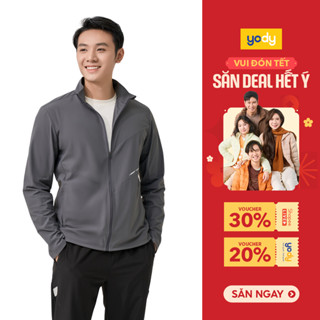  Áo khoác gió nam YODY khoác thể thao chống nắng kéo khóa hạn chế nhăn nhàu SKM7001 