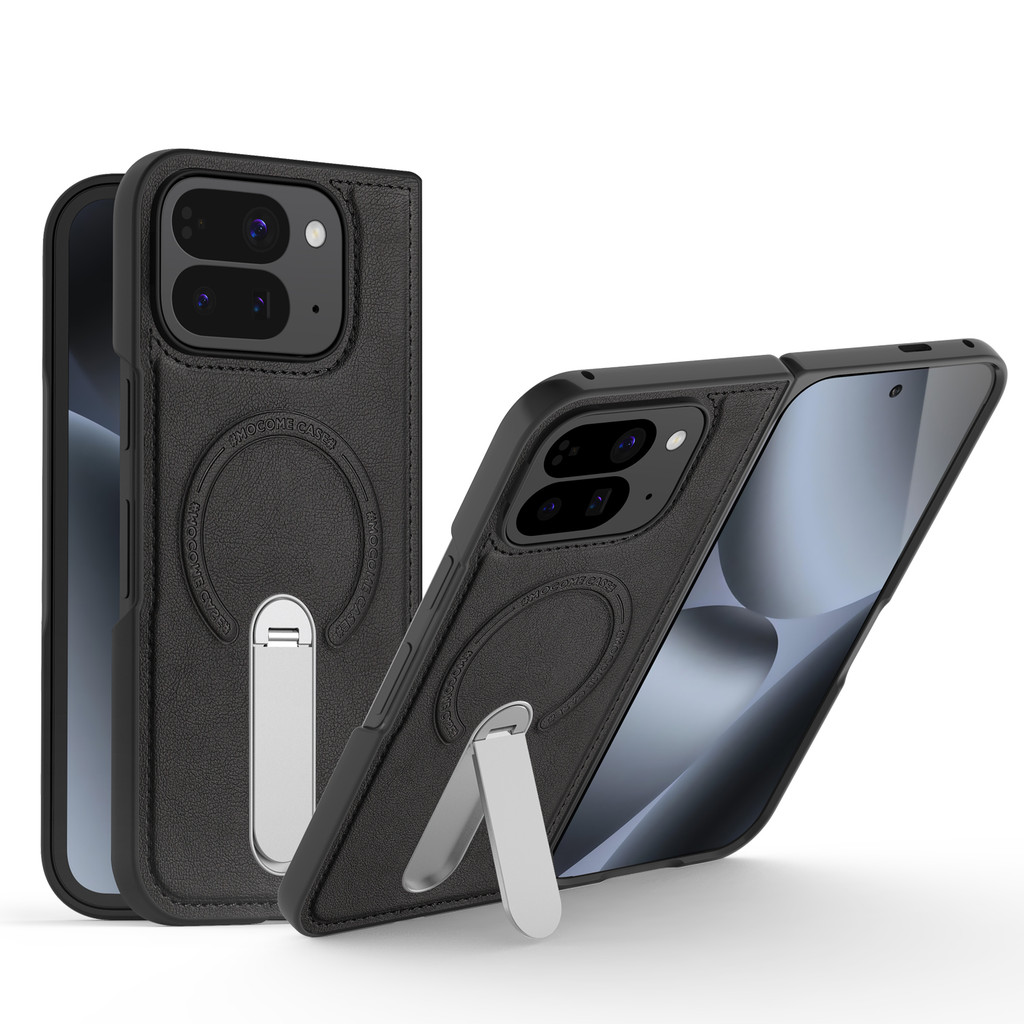 Ốp Da Cho Google Pixel 10 Pro Fold 9Pro Fold, Bảo Vệ Chống Sốc Hạng Nặng, Ốp Điện Thoại PU Có Giá Đỡ