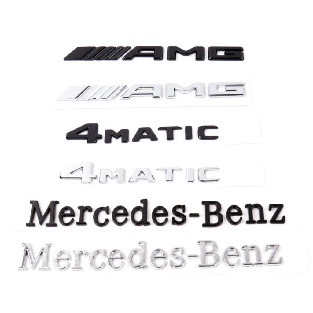 Logo xe Mercedes-Benz Mercedes-Benz Chữ tiếng Anh Nhãn dán xe hơi 4MATIC Logo xe AMG YPQB