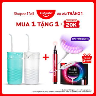  Máy tăm nước Colgate Blast nhỏ gọn chống thấm nước pin sạc sạch sâu từng kẽ răng 