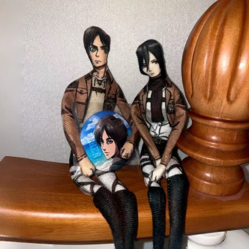 Tấn công Titan Levi Ackerman Eren Jaeger Armin Arlert Hange Zoe Cosplay Sang Trọng Búp Bê Slender Hì