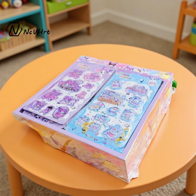 NcVHrt Sanrio Kawaii 3D Dán Hoạt Hình Dễ Thương Deco Dán DIY Điện Thoại Hành Lý Xe Máy Laptop Vali D