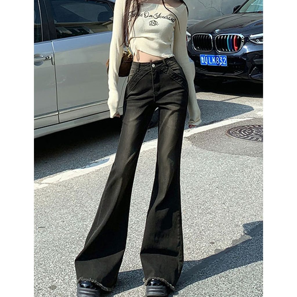 <[CDATA[Quần Jeans Nữ Ôm Nhẹ Style Retro]]>