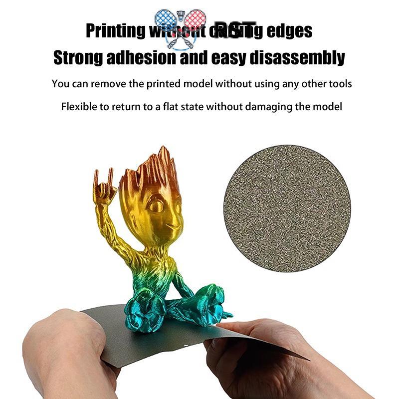 RunSabailTWO Cho Bambu Lab H2d Tấm Giường 380x380mm PEO PET PEI Tấm Họa Tiết Hai Mặt Cho Bambu Lab H