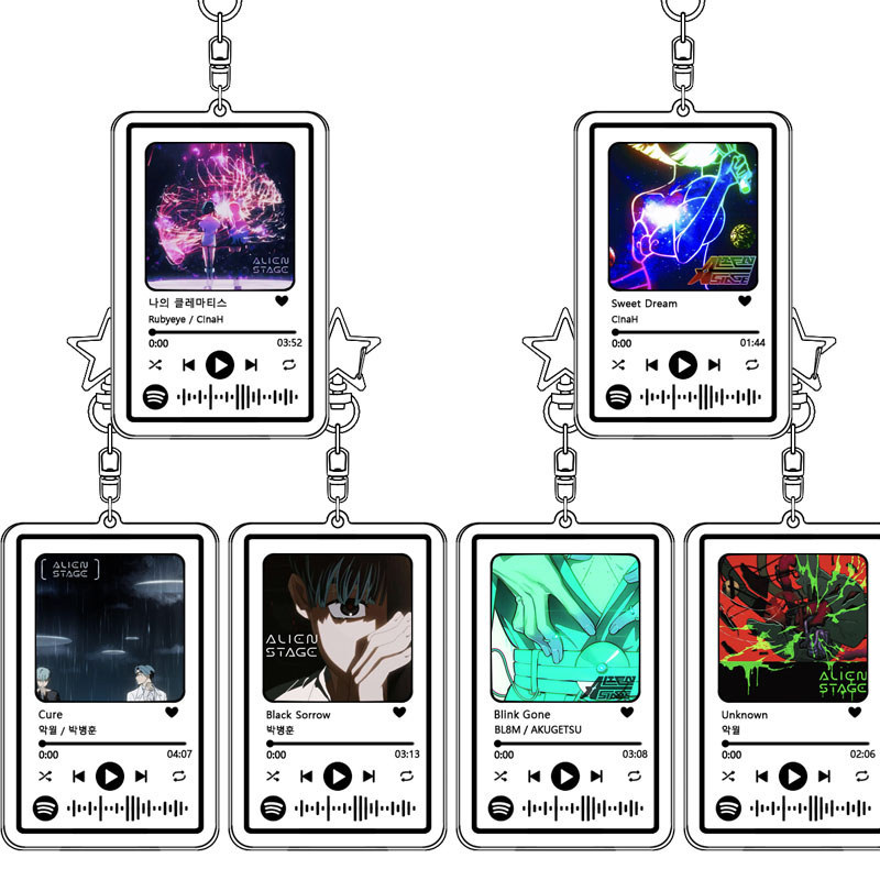 Popular 26 Songs Alien Stage Music Keychain Original Soundtrack LUKA Women Accessory Bag Pendant Pla