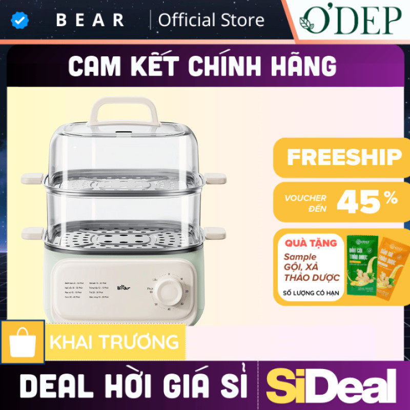 Nồi hấp/ Nồi lẩu điện đa năng 10.3L Bear EFS-4H30D - 2 khay hấp - SIDEAL SIA