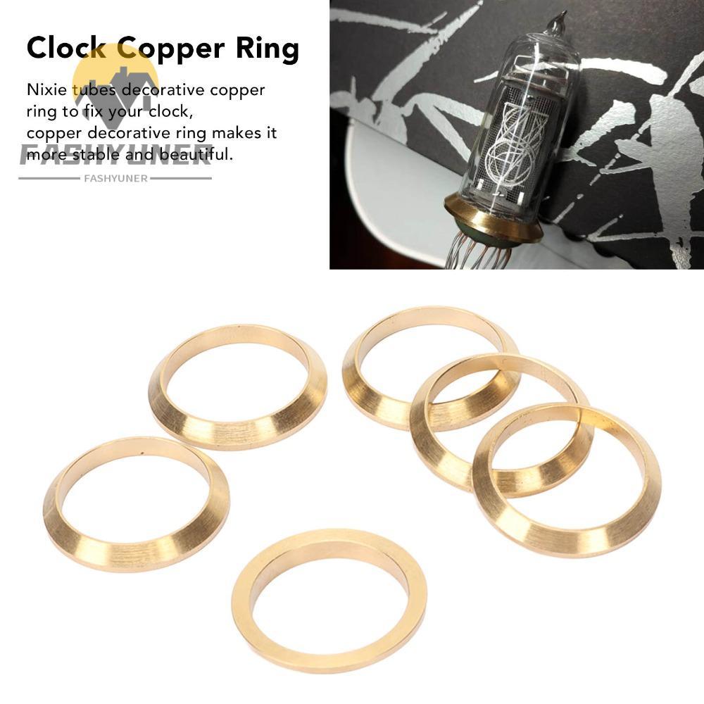 FASHYUNER 6 Chiếc Nhẫn Đồng, Ống Nixie Vòng Đồng, Điện Tử Cổ Điển TRONG 14 Đồng Hồ DIY Cho TRONG 14 