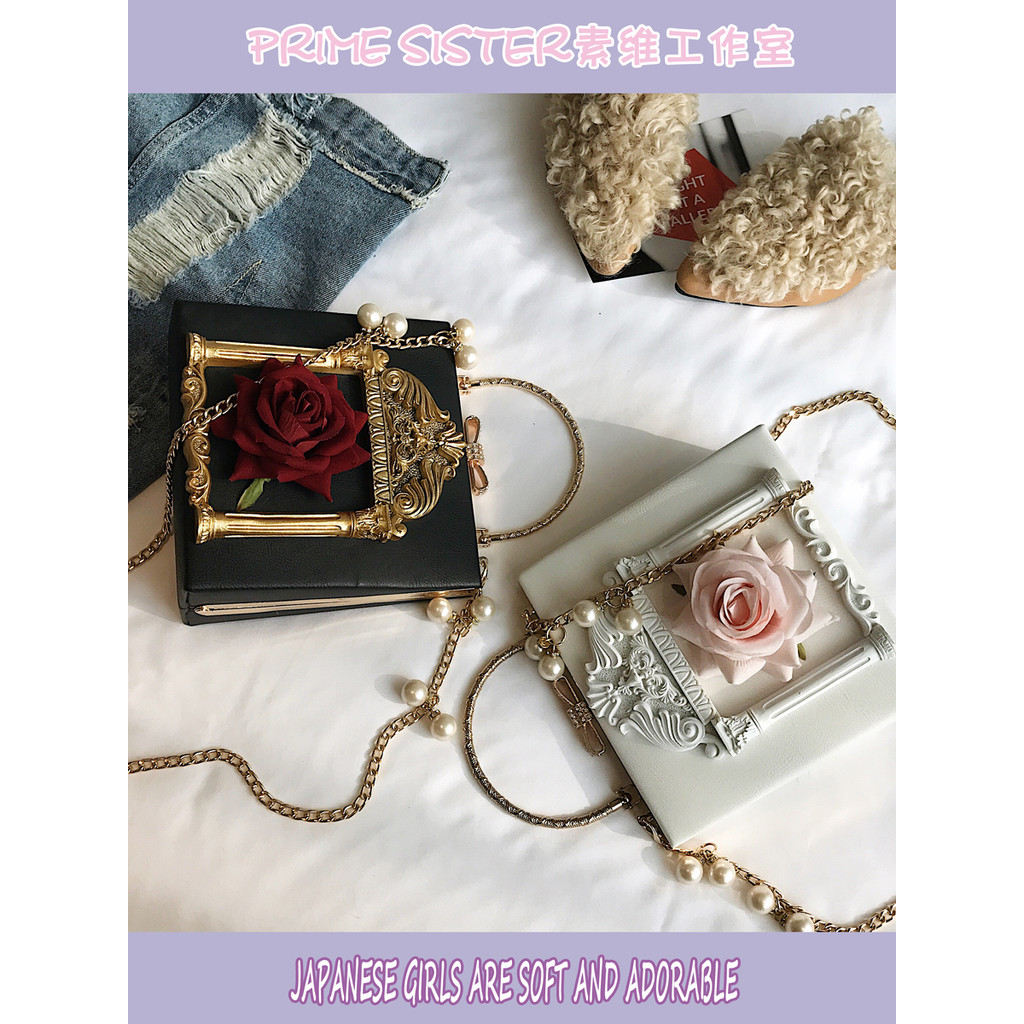 Cô Gái Tối Phong Cách Baroque Retro Túi Nữ lolita lolita Túi Xách Niche Đeo Vai Túi