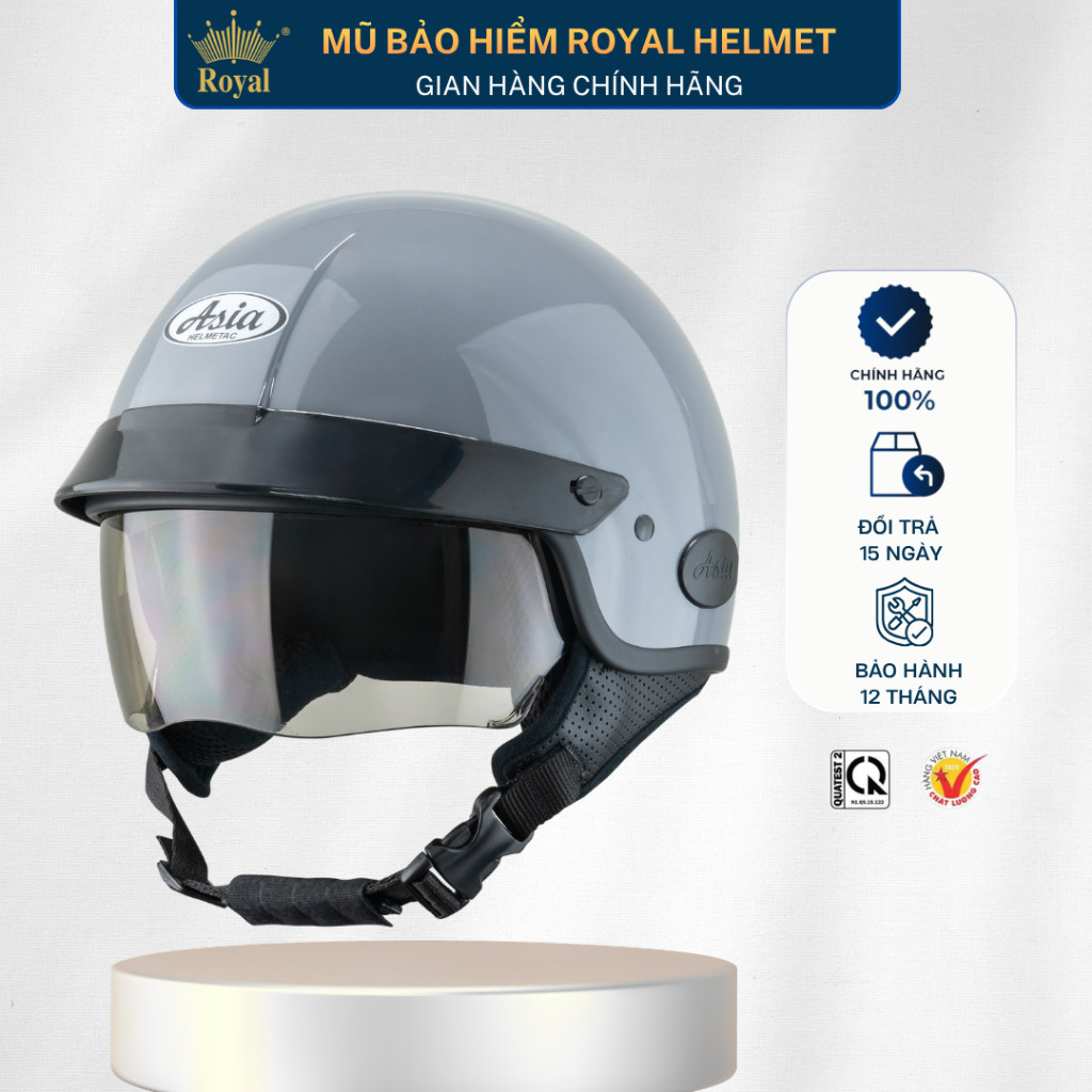 Mũ Bảo Hiểm Chính hãng Asia MT-139 Hợp Nam Nữ Bảo Hành 12 Tháng