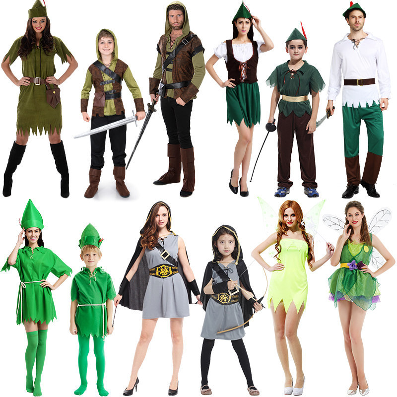 [Trang Phục Trẻ Em] San Patrick Halloween Trang Phục Sân Khấu Người Lớn Peter Pan Trẻ Em Robin Hood 