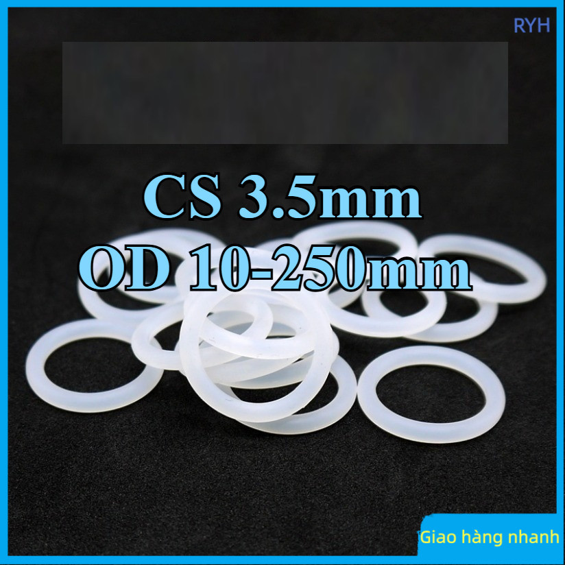 White silicone ring, food grade O-ring, waterproof rubber ring, elastic sealing ring，Bền đẹp chịu nh