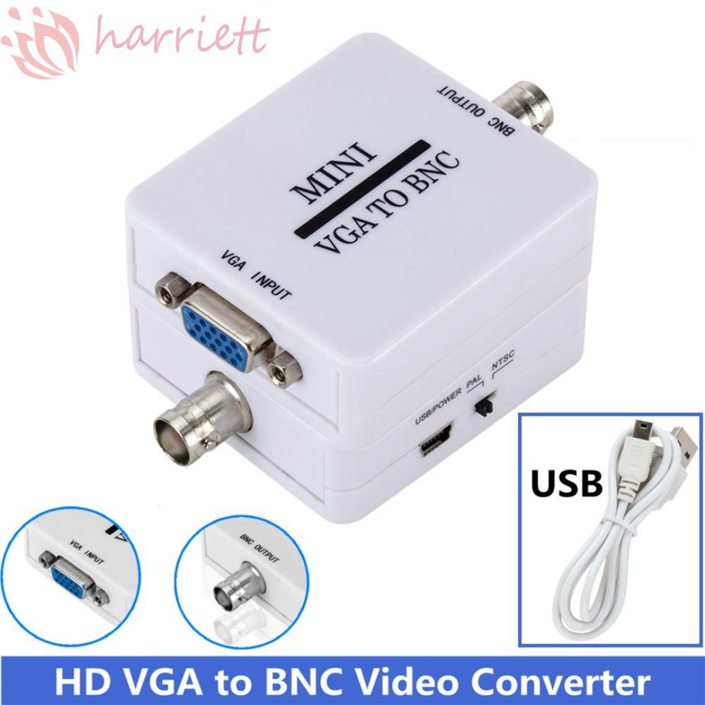 Bộ chuyển đổi video HARRIETT Mini HD VGA sang BNC, Đầu vào VGA VGA sang BNC VGA Hộp chuyển đổi video