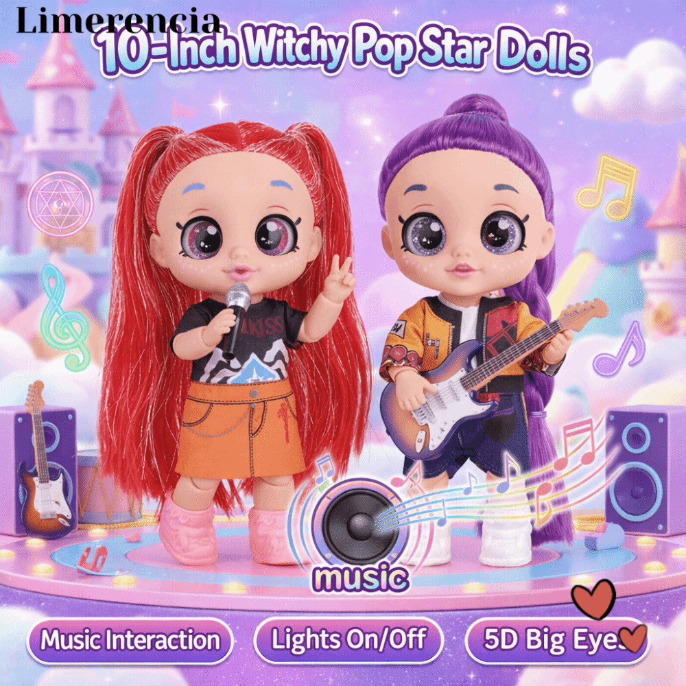 Búp bê K-POP LIMERENCIA, ‌Jointed 5D Eyes 10 Inch Demon Hunters Girl Doll, Realistic HUNTR / X Music