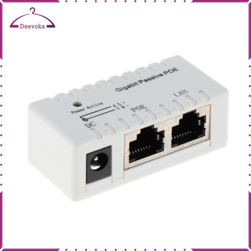 Gigabit Power over Ethernet PoE Injector DC 12V-52V cho Camera IP Điện thoại Voi