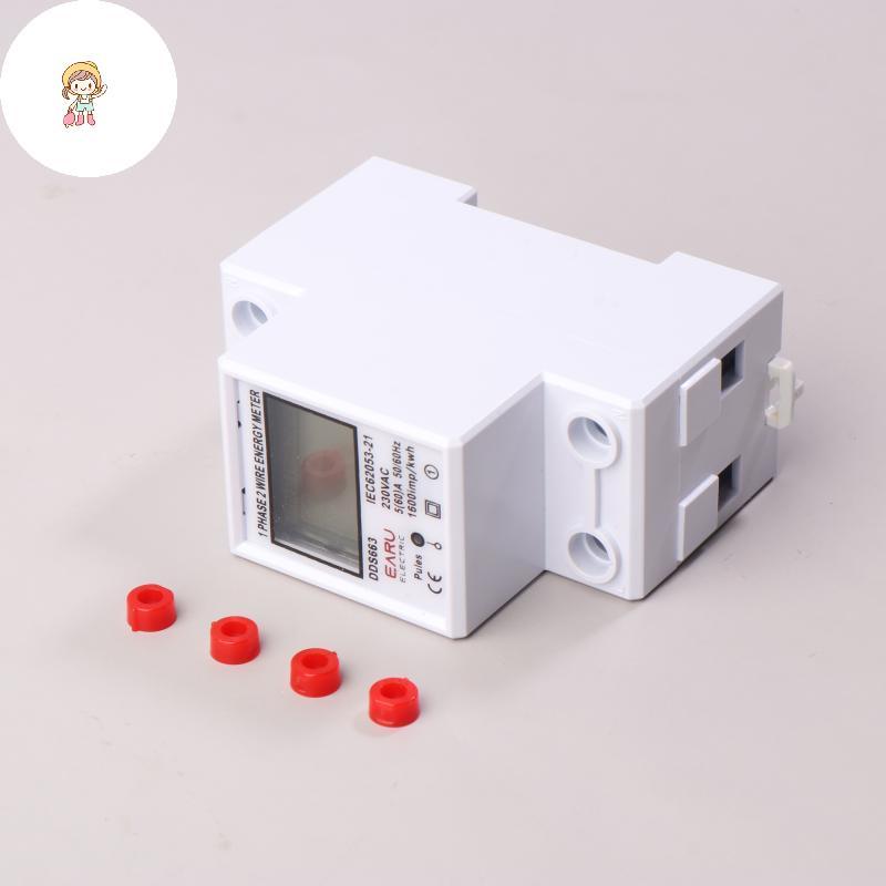 TWE AC 220V 60A 50Hz Màn hình kỹ thuật số LCD Đồng hồ đo năng lượng điện một pha KWH AC Kỹ thuật số 