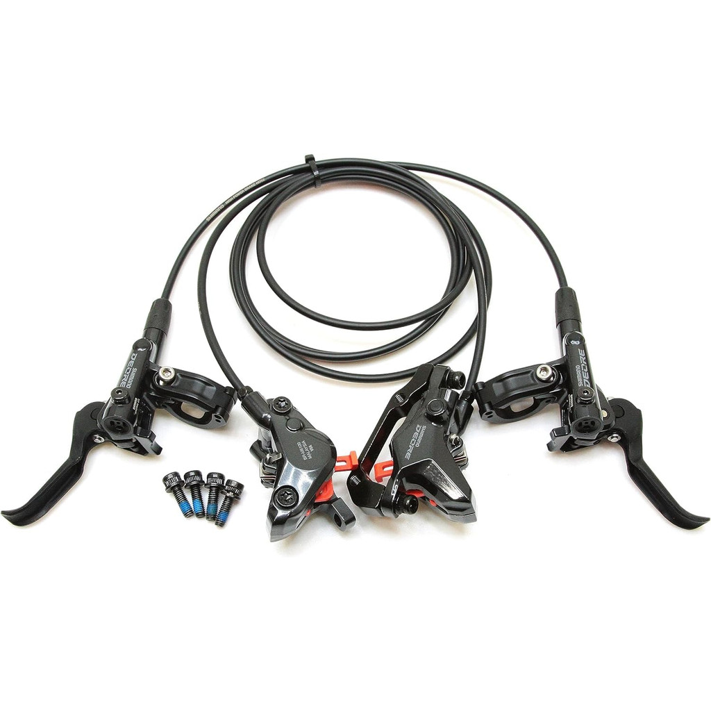 Bộ thắng đĩa thủy lực cao cấp Shimano DEORE BL-M6100 BR-M6100, không có rotor, màu đen.