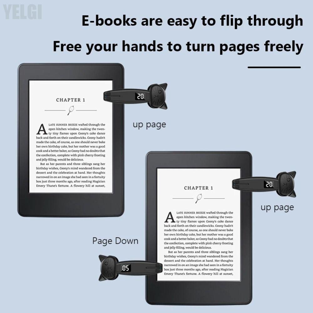 YELGI Electric Auto Page Turner, Thiết bị bấm ngón tay Mini tương thích Bluetooth, Di động Bấm nhanh