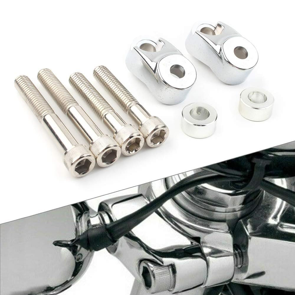 Bộ định vị tín hiệu rẽ trước 39mm-49mm Ống nĩa cho Harley Sportster XL 883 1200 Dyna Glide FXR FXD B