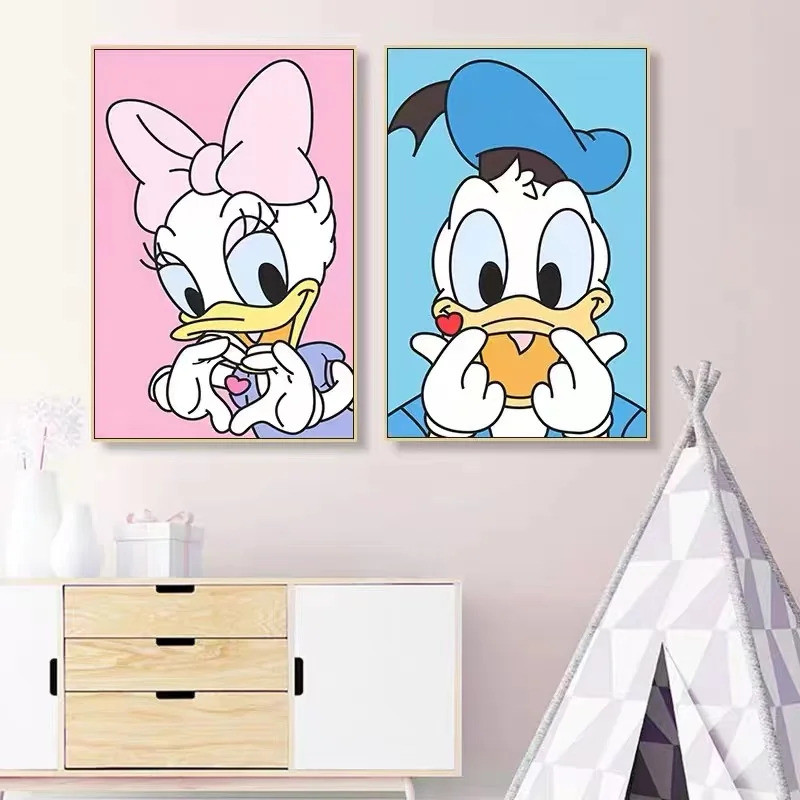 Một Mickey Minnie Hoạt Hình Tranh Trang Trí Hợp Thời Trang Nghệ Thuật Bức Tranh Tường Chuột Mickey P