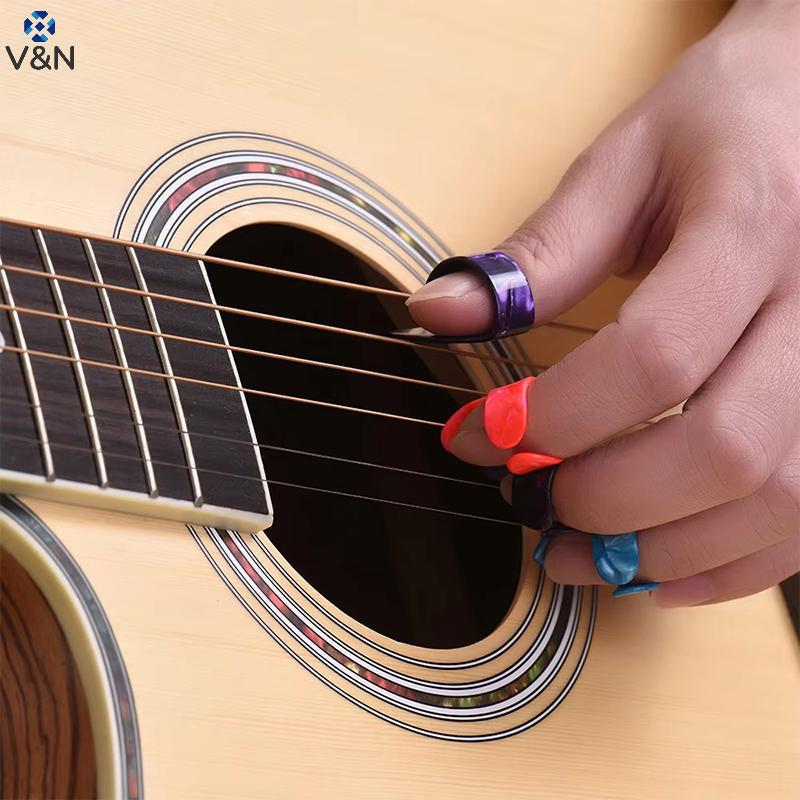 (V & N) Bộ Slide Guitar Bao gồm 3 Slide thủy tinh + 1 Slide bằng thép không gỉ + 4 ngón tay cho nhạc