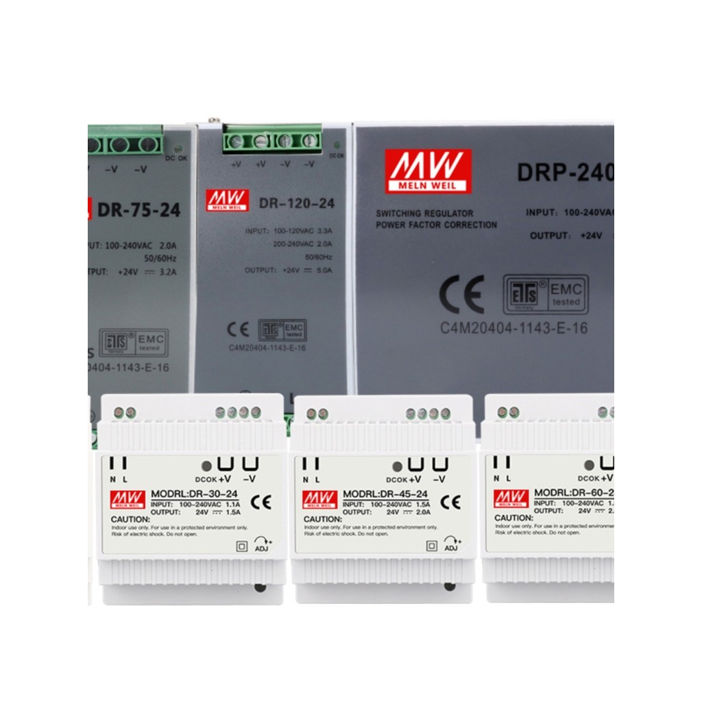 Công suất chuyển mạch loại đường ray MEAN WELL EDR DR-120-24 / 12V / 5A10A / DRP60W240W24V5A / NDR