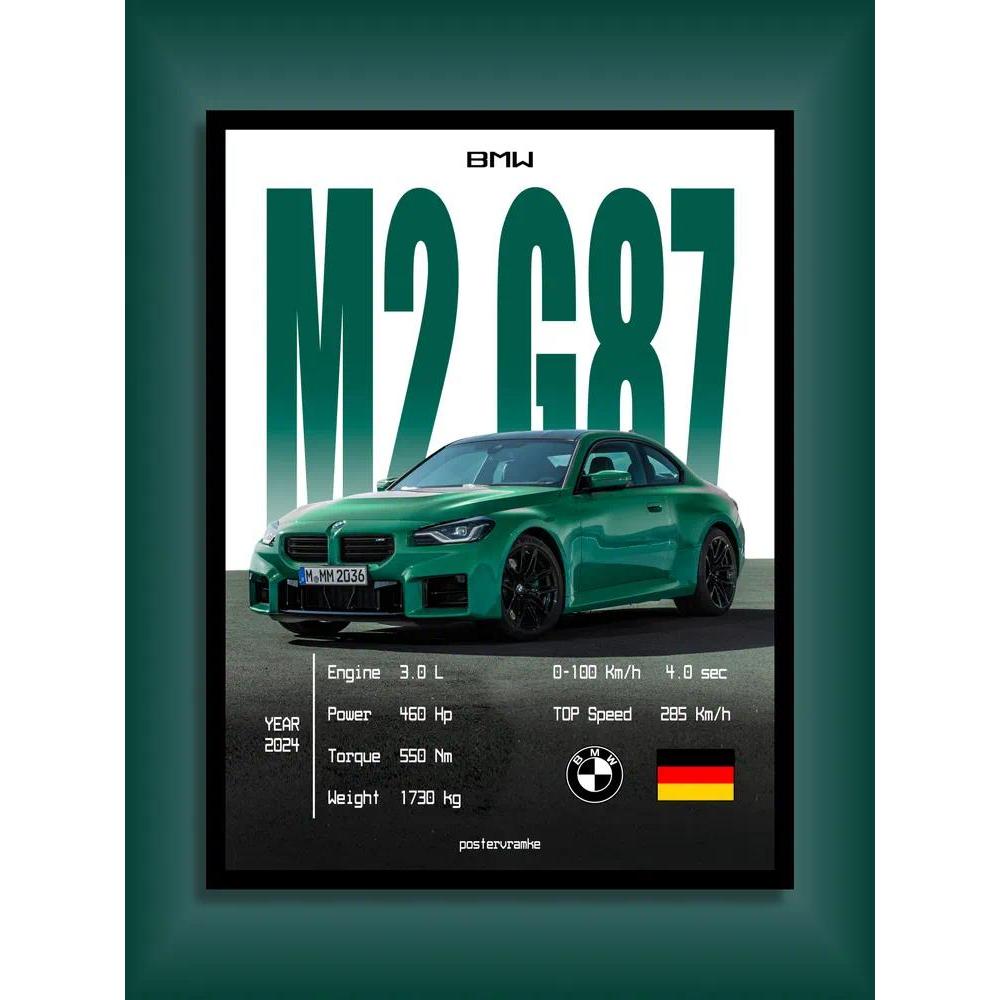 Hot Car poster BMW M2 G87 Áp Phích Home Bar Cafe Trang Trí Phòng In Thẩm Mỹ Hình Tường
