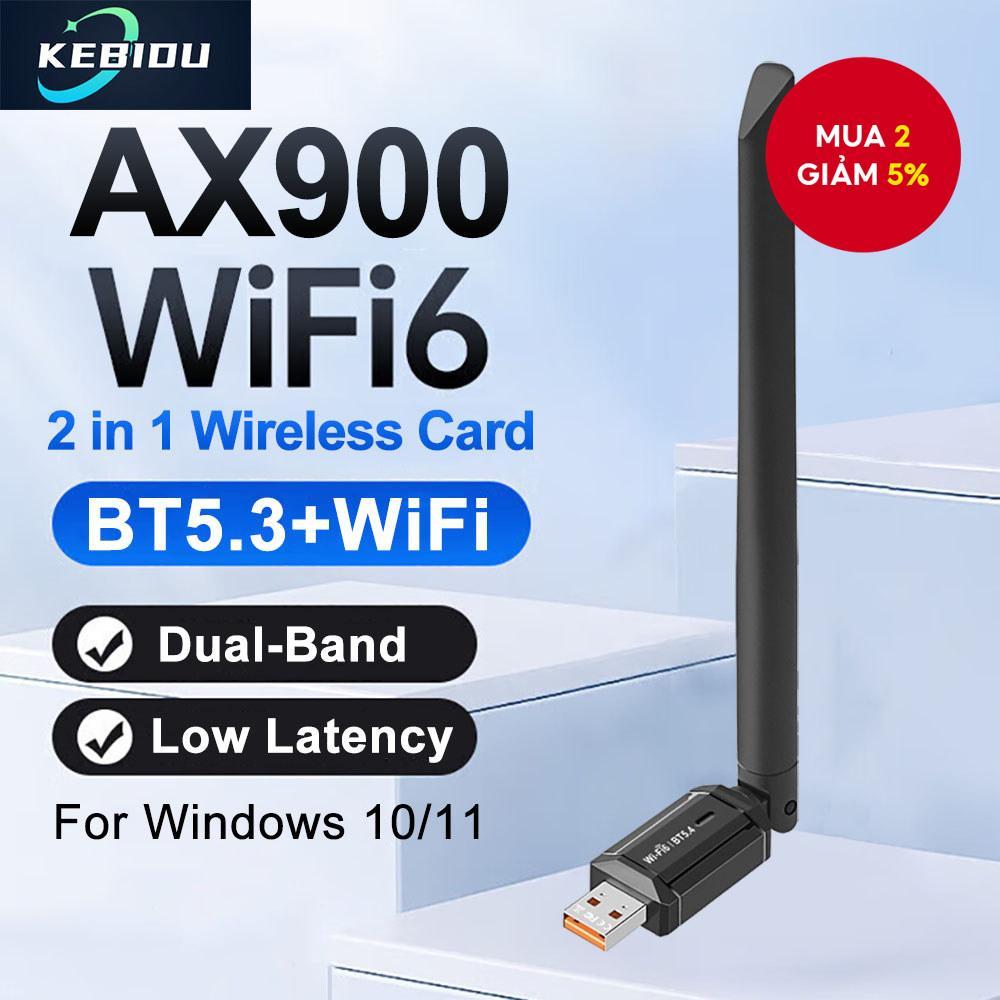 Thẻ Mạng Không Dây AX900 Dual Band 5G 2-trong-1 WiFi 6 Bluetooth 5.4 Bộ Chuyển Đổi WiFi USB Ngoài Ch